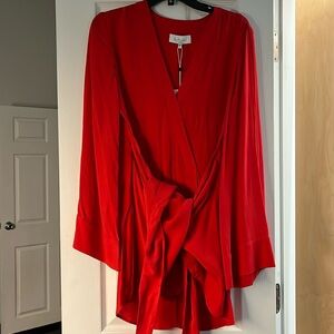 Brand new with tags never worn red wrap dress size medium